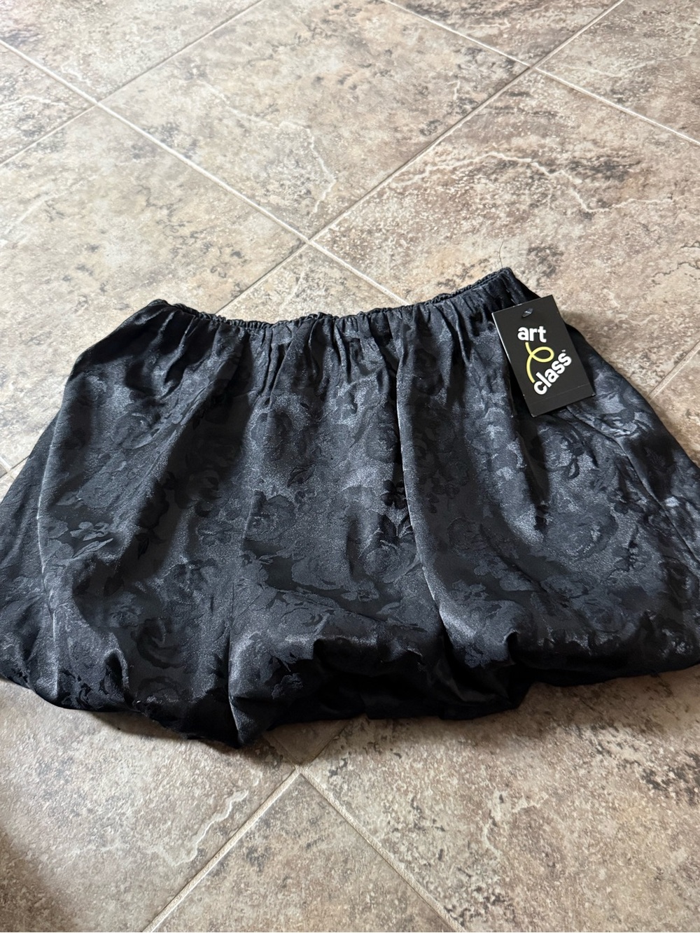 art class Black Jacquard Bubble Skirt